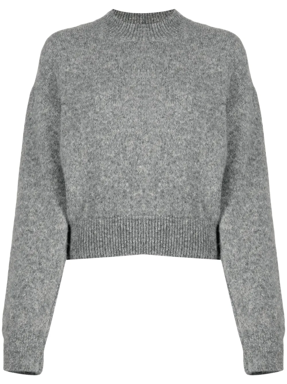 Jacquemus Logo Intarsia Knit Jumper In Grey
