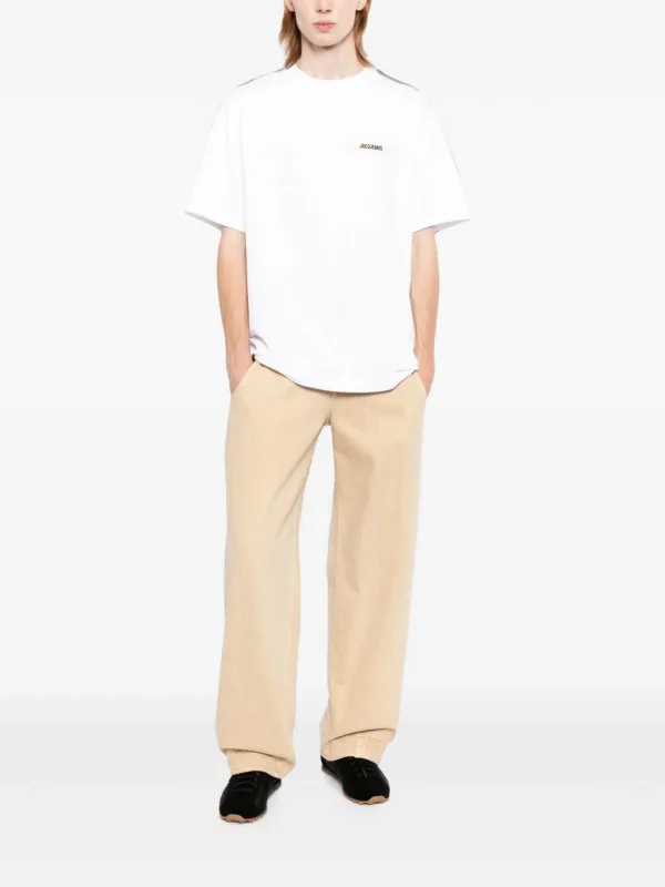 Jacquemus Camiseta The Gros Grain Com Patch De Logo | Branco
