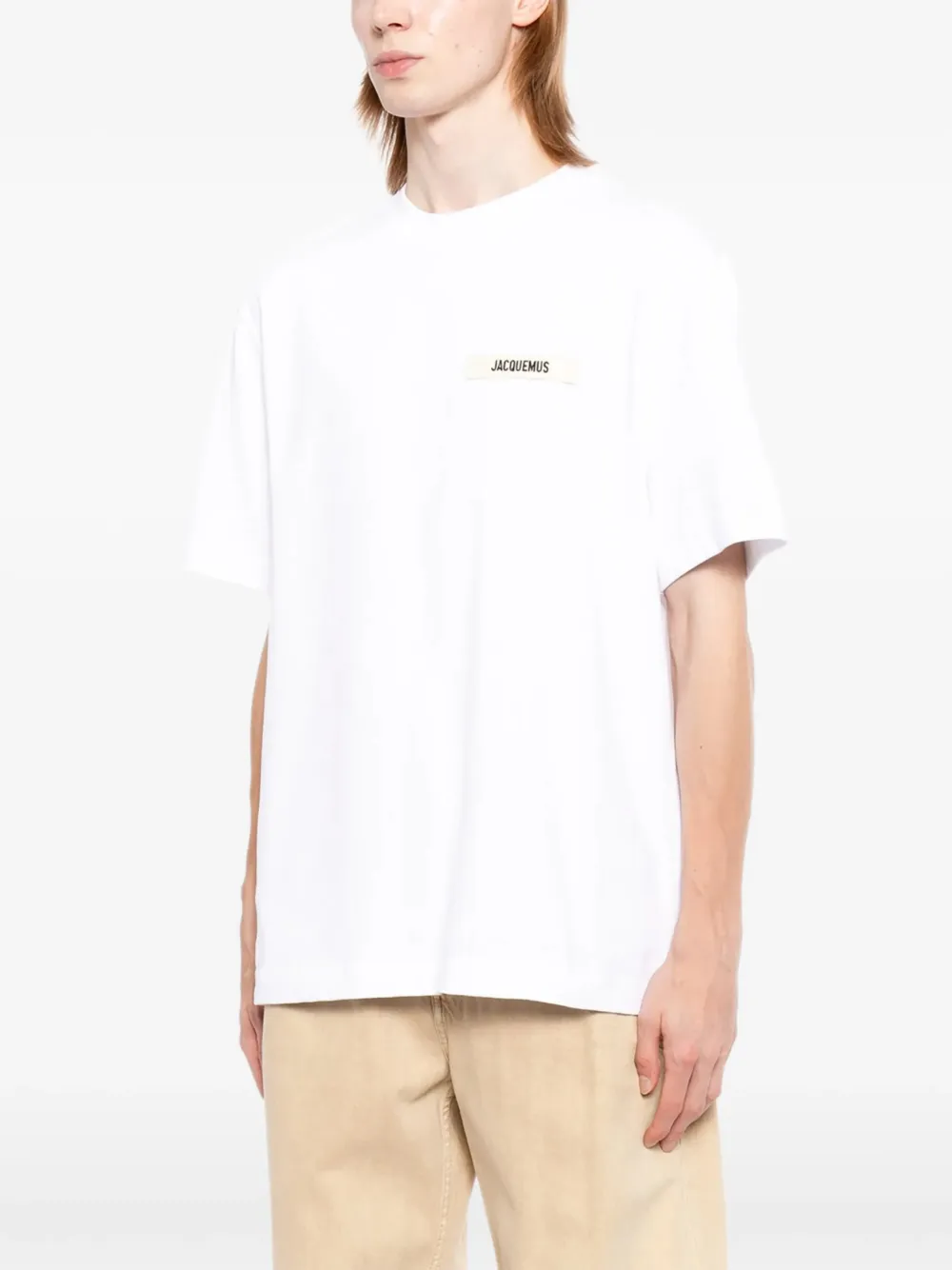 Jacquemus Le T-shirt Gros Grain Top | White | FARFETCH ID