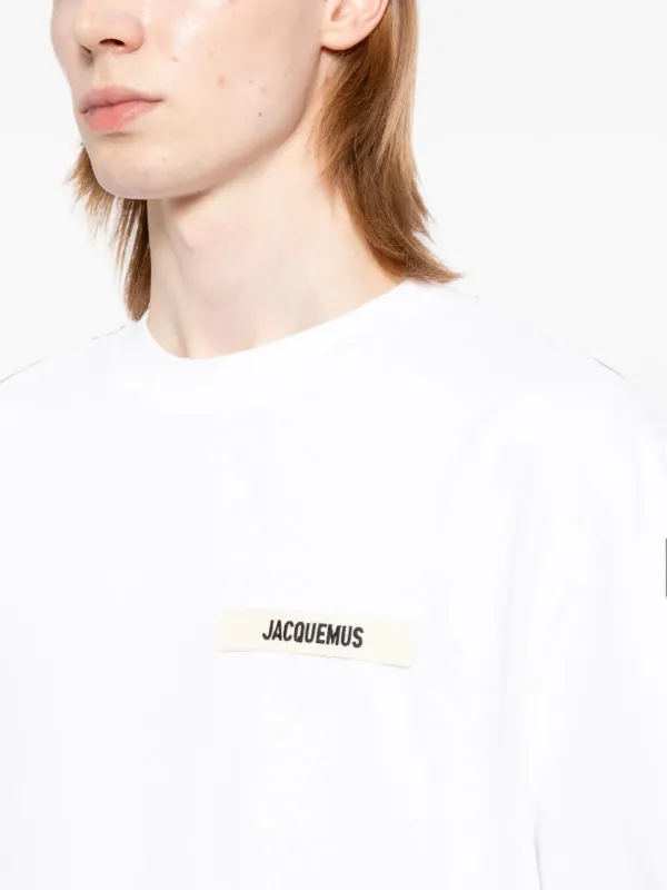 Jacquemus Le T-shirt Gros Grain Top | White | FARFETCH JO