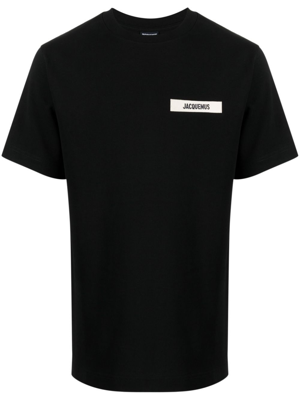 Shop Jacquemus Logo-patch Cotton T-shirt In Black