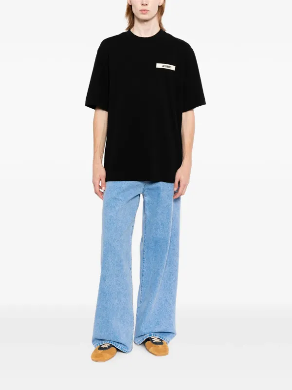 Jacquemus The Gros Grain T-shirt | Black | FARFETCH