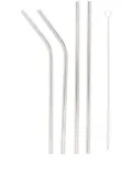 Society metal straws + brush - Silver