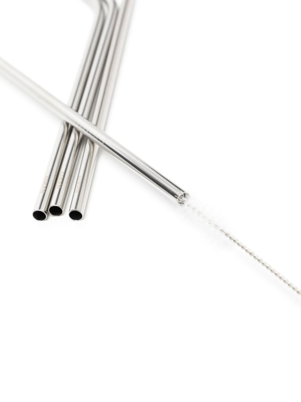 Shop Society Metal Straws + Brush In Silver