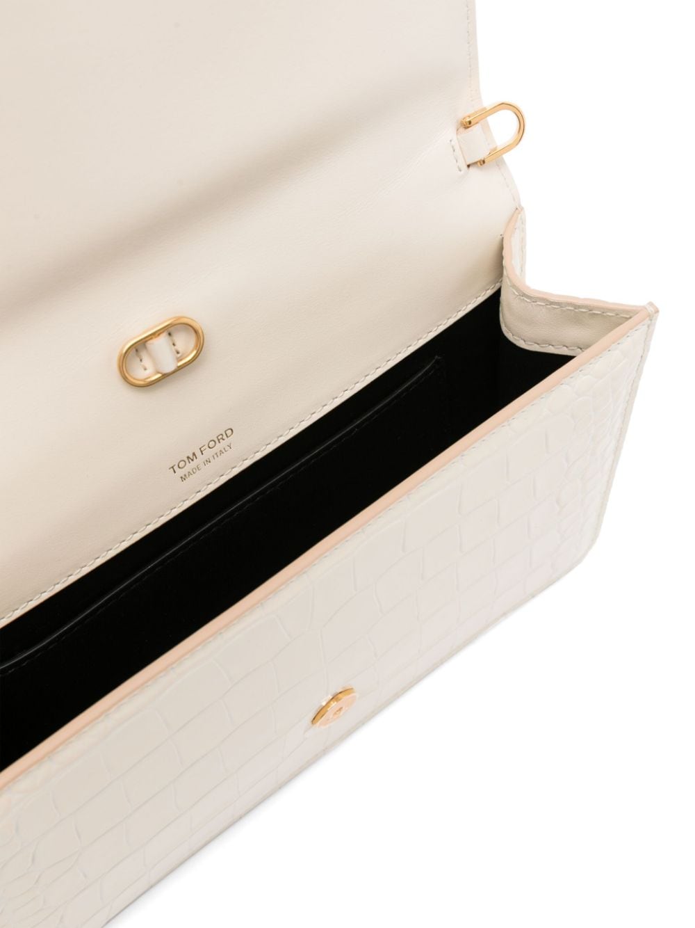Shop Tom Ford Small Whitney Leather Crossbody Bag In White