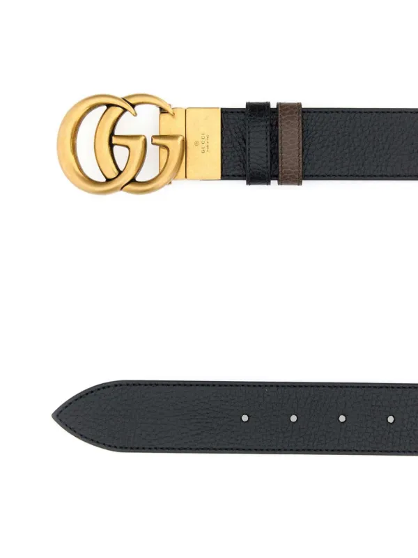 Gucci leather belt with double g buckle best sale