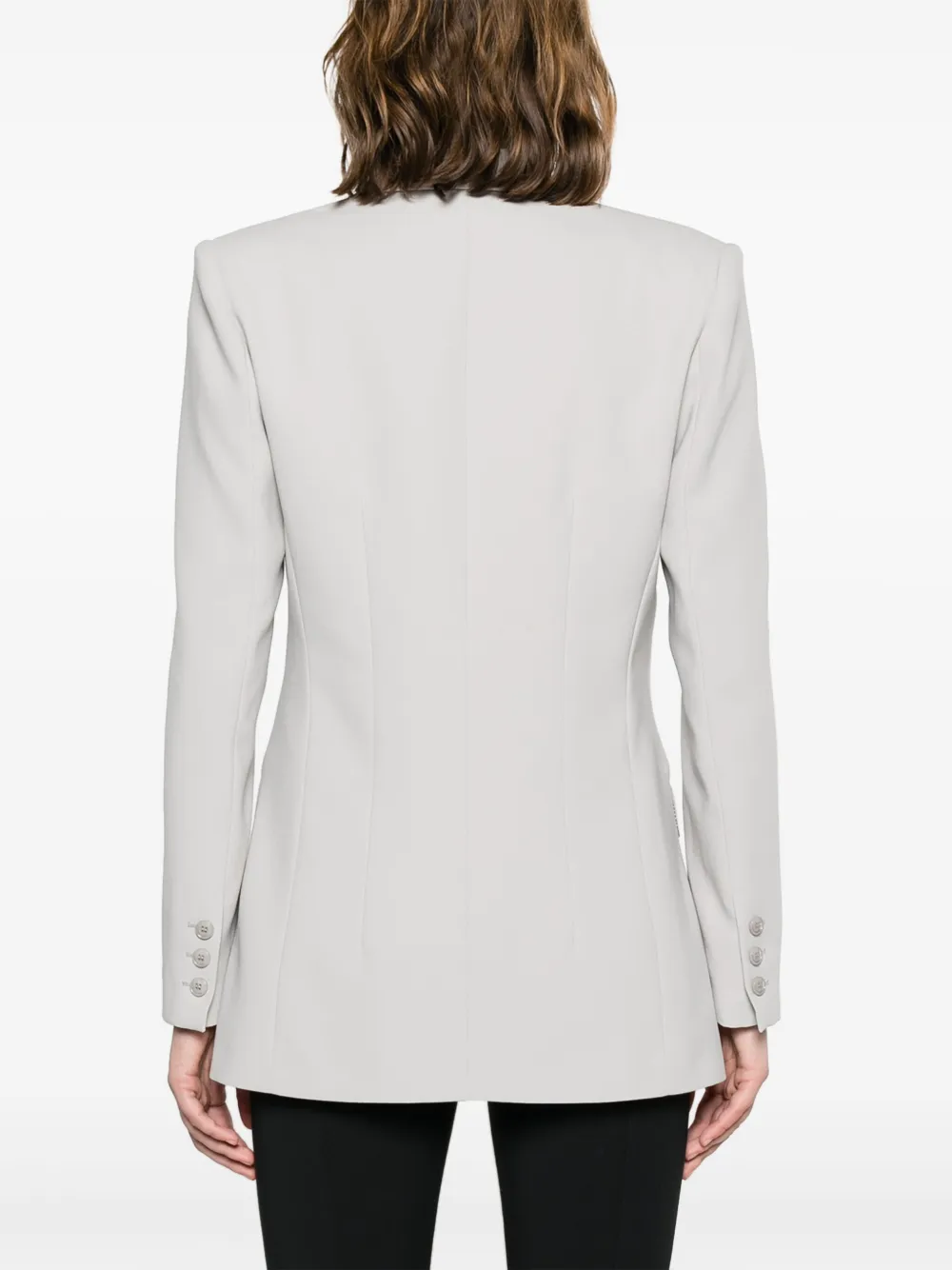 Elisabetta Franchi Blazer met sjaalrevers Grijs