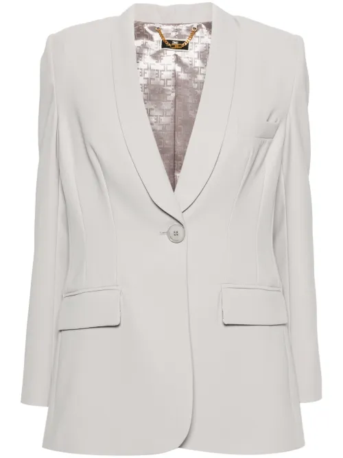 Blazer en crêpe à col châle - Elisabetta Franchi - Modalova