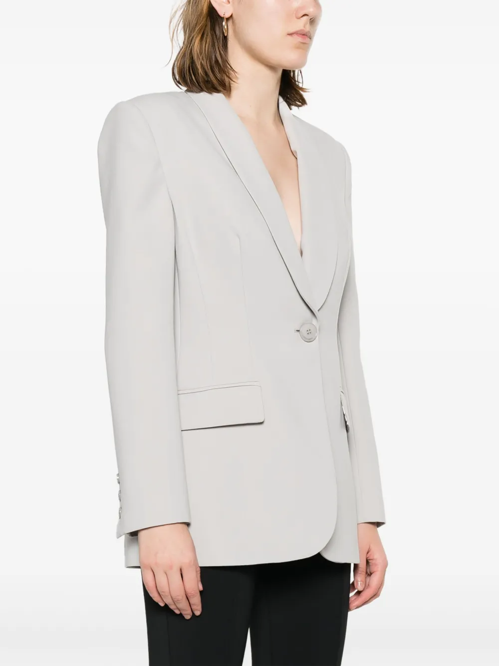 Elisabetta Franchi Blazer met sjaalrevers Grijs