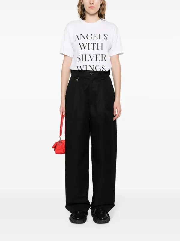 Elisabetta Franchi slogan-print Cotton T-shirt | White