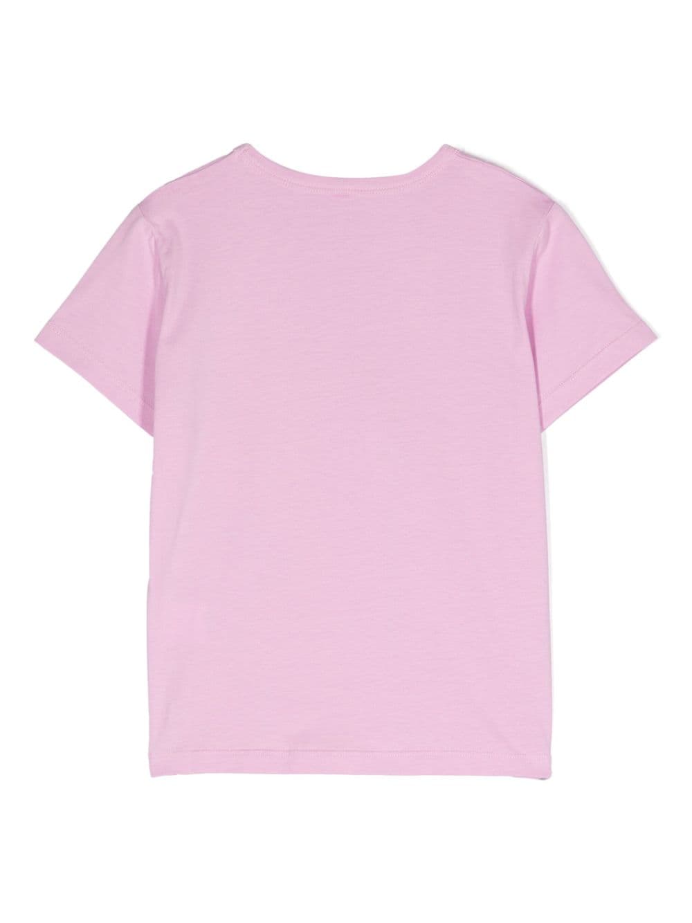 Shop Stella Mccartney Illustration-print Cotton T-shirt In Pink