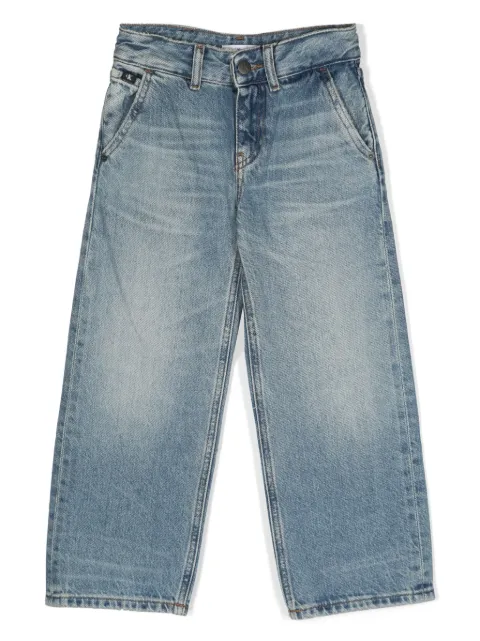 Calvin Klein Kids logo-appliqué straight-leg trousers