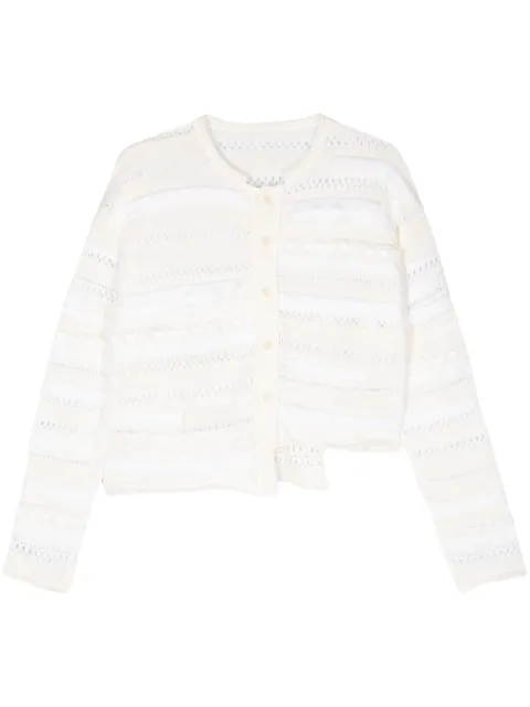 Y's asymmetric hem knitted cardigan