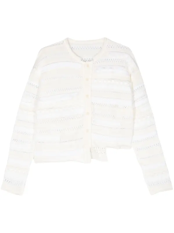 Y's アシンメトリーヘム カーディガン | ニュートラル | FARFETCH JP