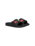 MSGM Kids logo-print slides - Black