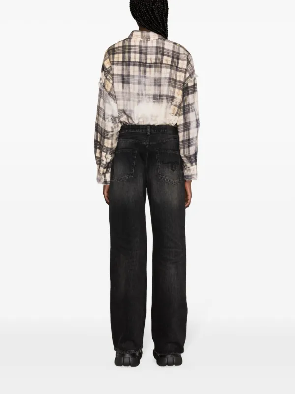 high rise wide leg jeans
