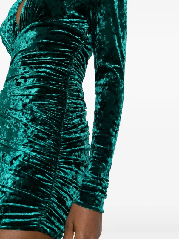 green emerald velvet dress Alexandre Vauthier Velvet Midi Skirt Skirts Green