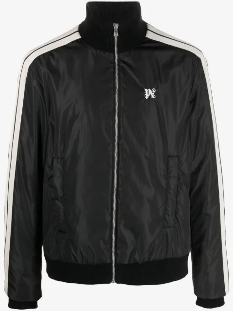 Palm Angels monogram-embroidered padded bomber jacket