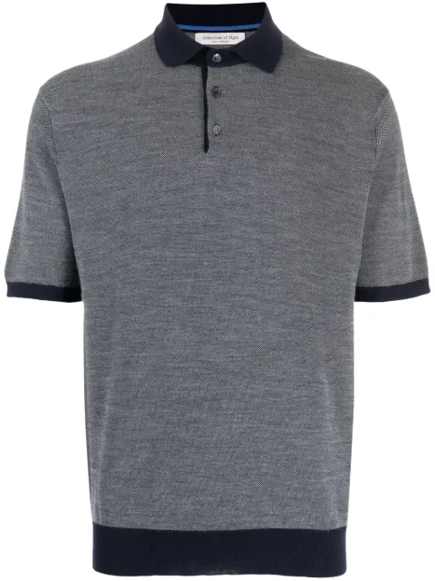 Johnstons of Elgin piqué wool polo shirt