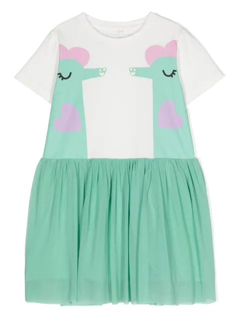 Stella McCartney Kids seahorse-print organic-cotton dress