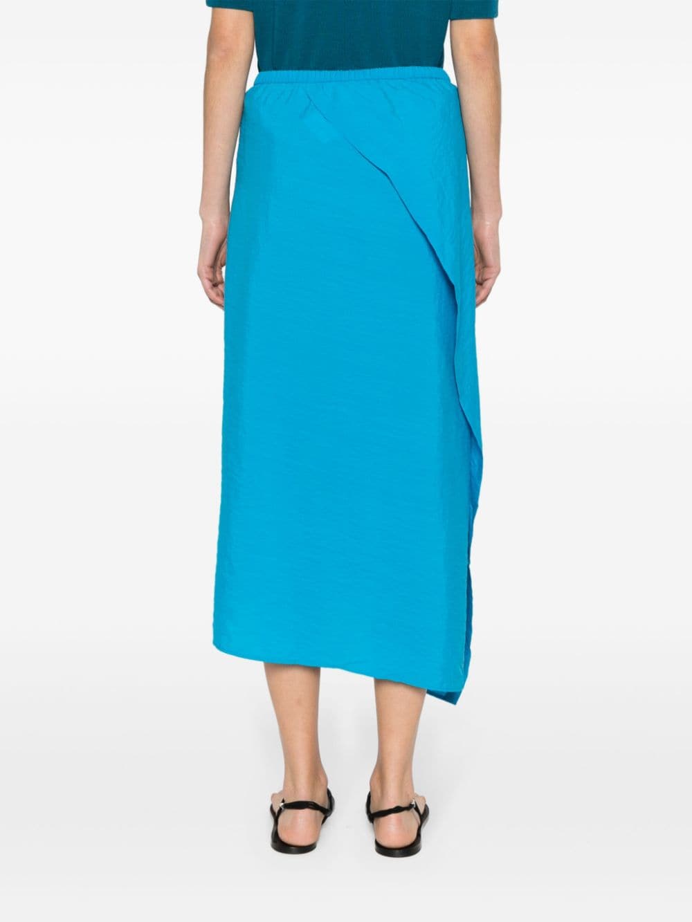 Shop Christian Wijnants Suma Crinkled Skirt In Blue