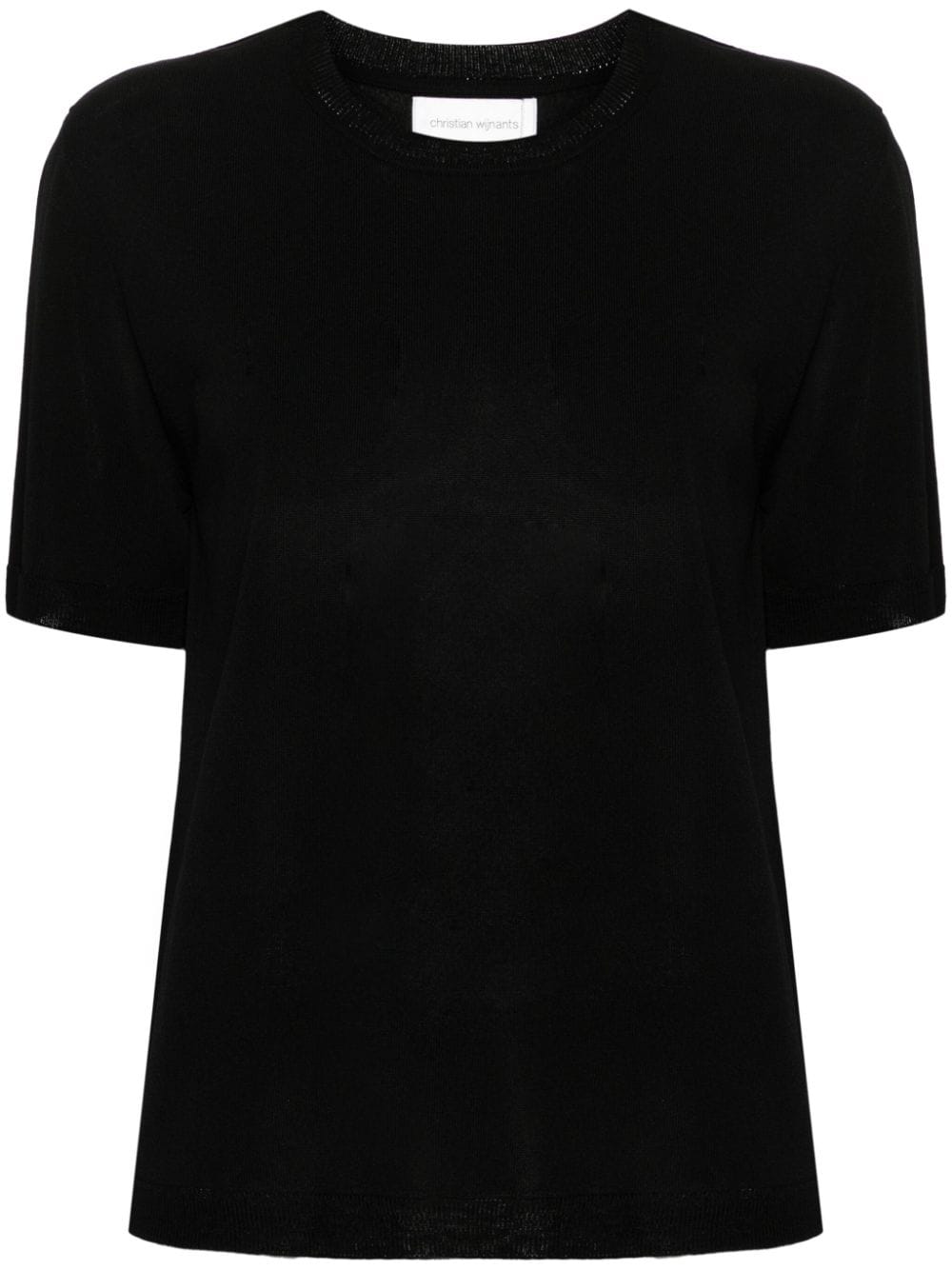 Christian Wijnants Kiya Seamless Ribbed Top In Black