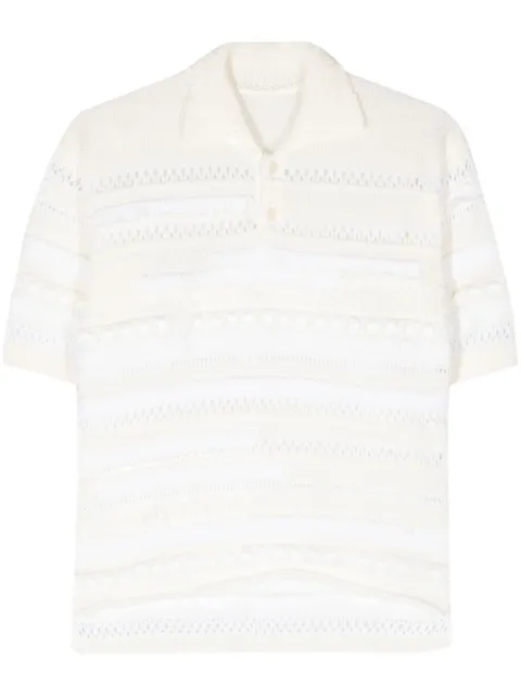 Y's polo knitted top