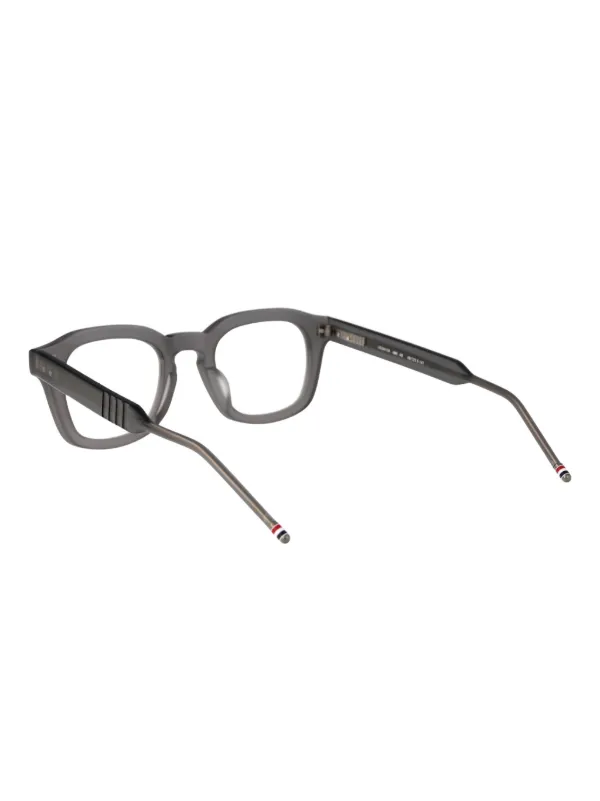 Thom Browne Eyewear スクエア眼鏡フレーム | グレー | FARFETCH JP