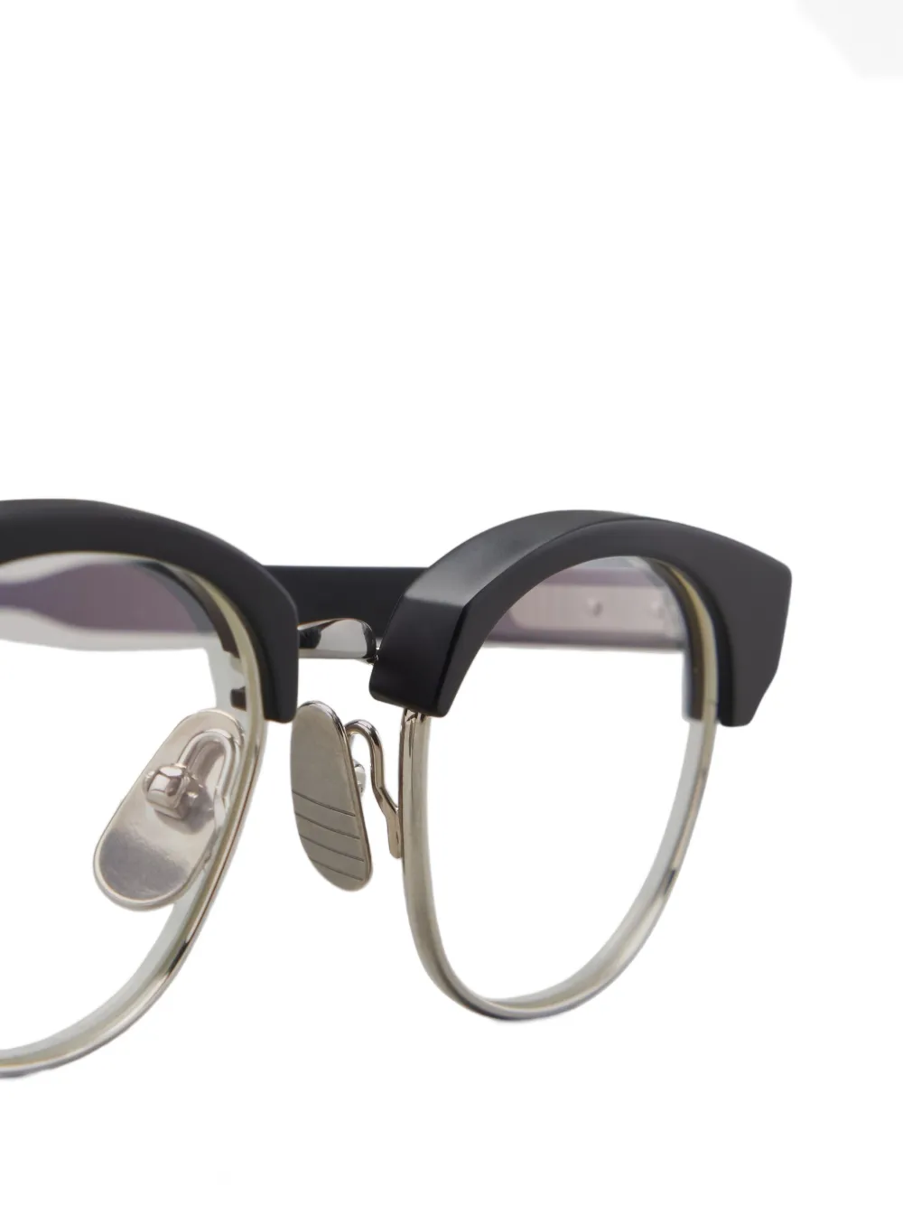 Thom Browne Oval-frame Glasses In Transparent