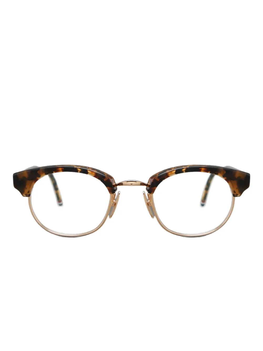 Thom Browne Tortoiseshell Round-frame Glasses In Brown