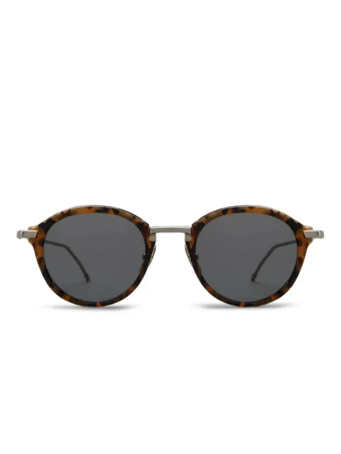 Thom Browne Eyewear lentes de sol con armazón redonda estilo carey