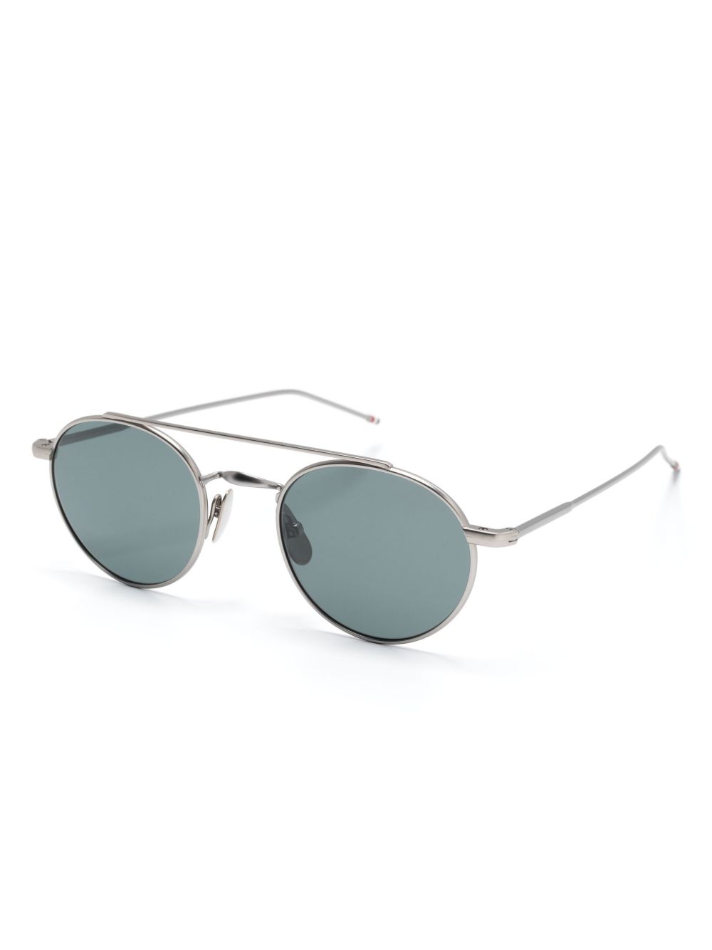 Thom Browne Eyewear Titanium zonnebril met rond montuur - Grijs