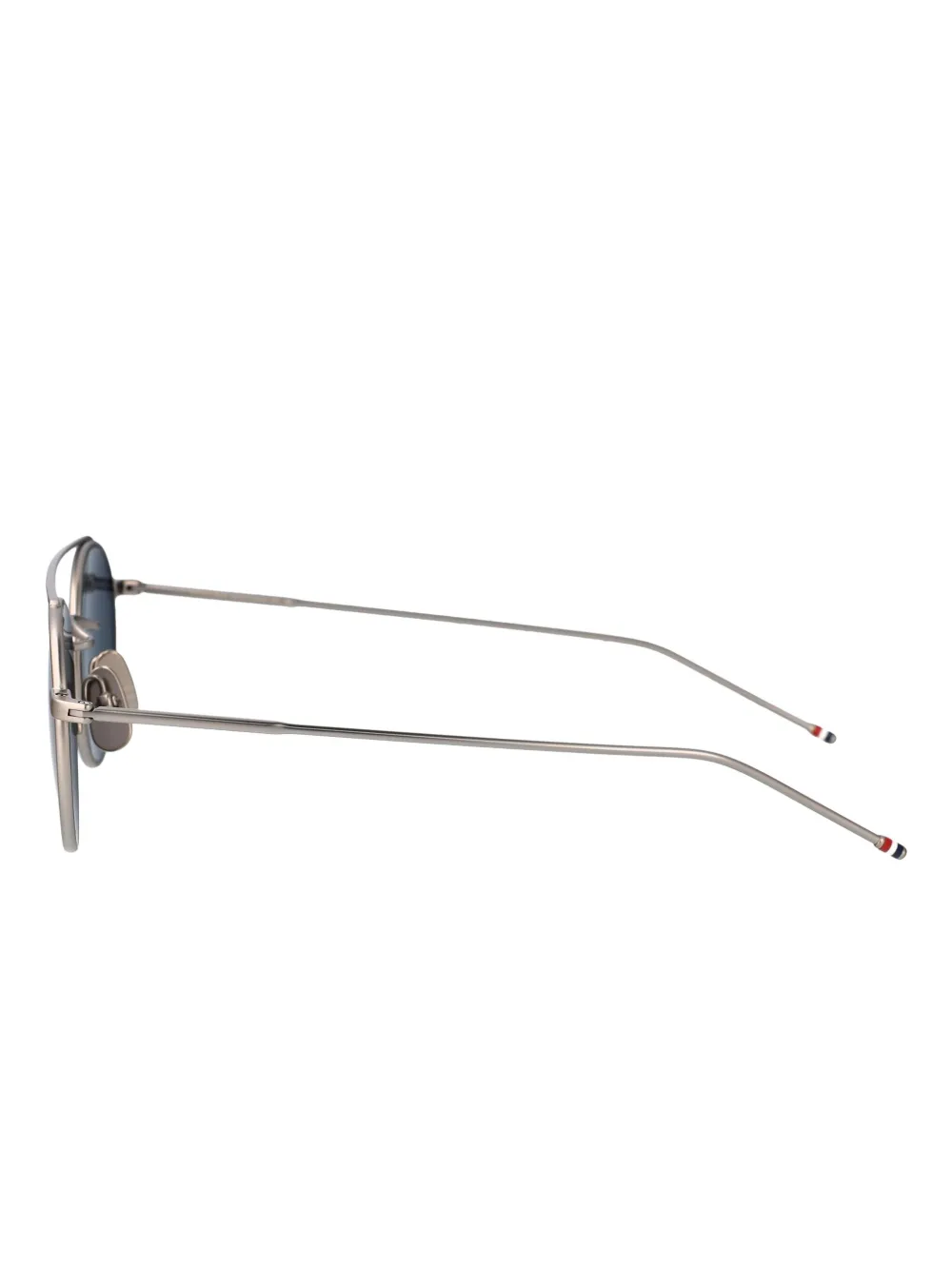 Thom Browne Eyewear Titanium zonnebril met rond montuur Grijs