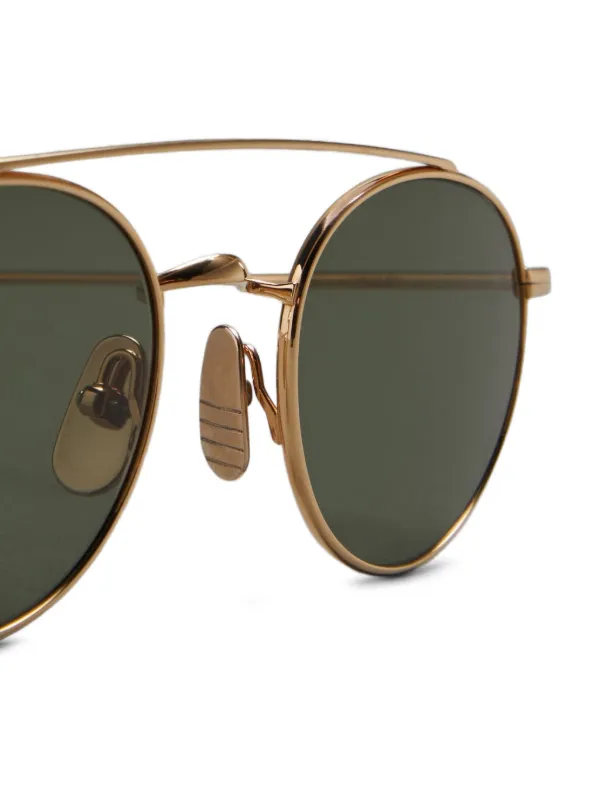 Thom Browne Eyewear ダブルブリッジ サングラス | ゴールド