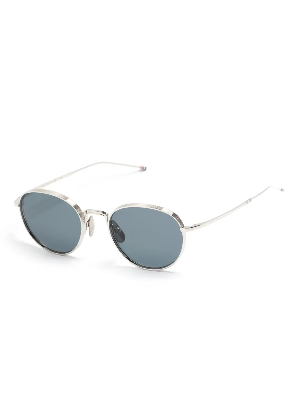 Thom Browne Eyewear Zonnebril met rond montuur - Zilver