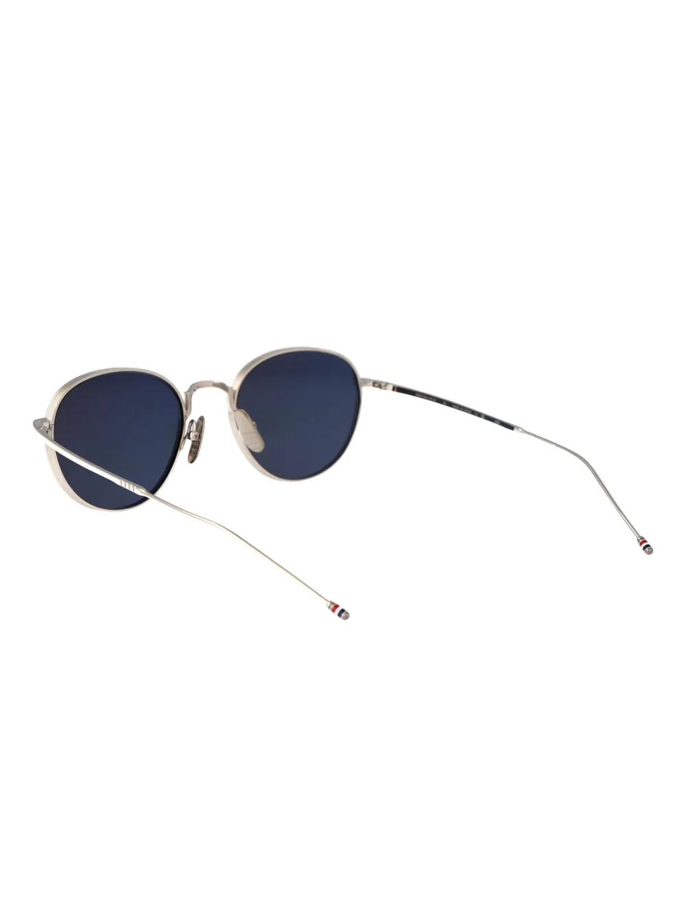 Thom Browne Eyewear Zonnebril met rond montuur Zilver