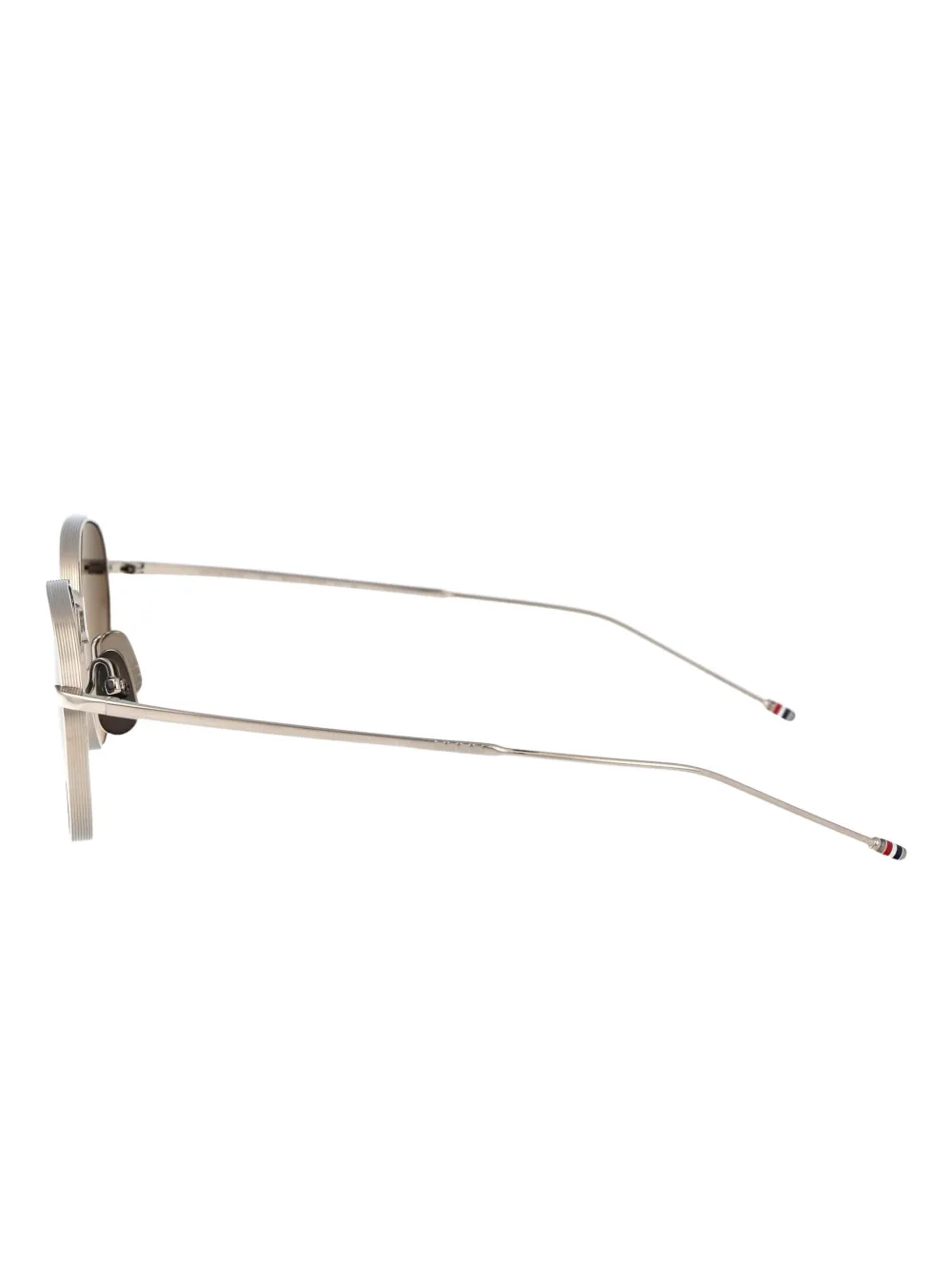 Thom Browne Eyewear Zonnebril met rond montuur Zilver