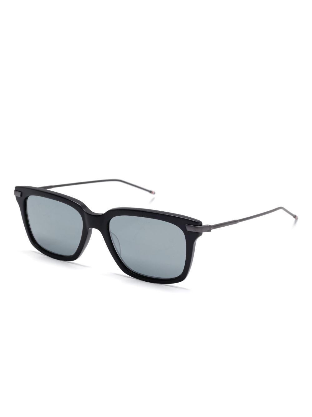 Thom Browne Eyewear Zonnebril met rechthoekig montuur - Zwart