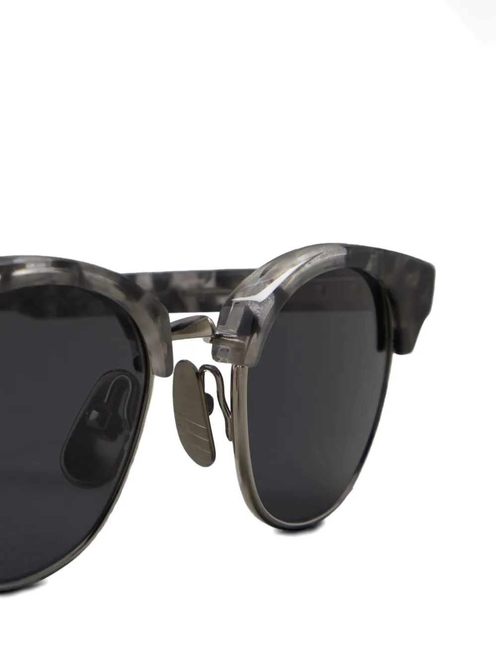 Thom Browne Oval-frame Sunglasses In Black