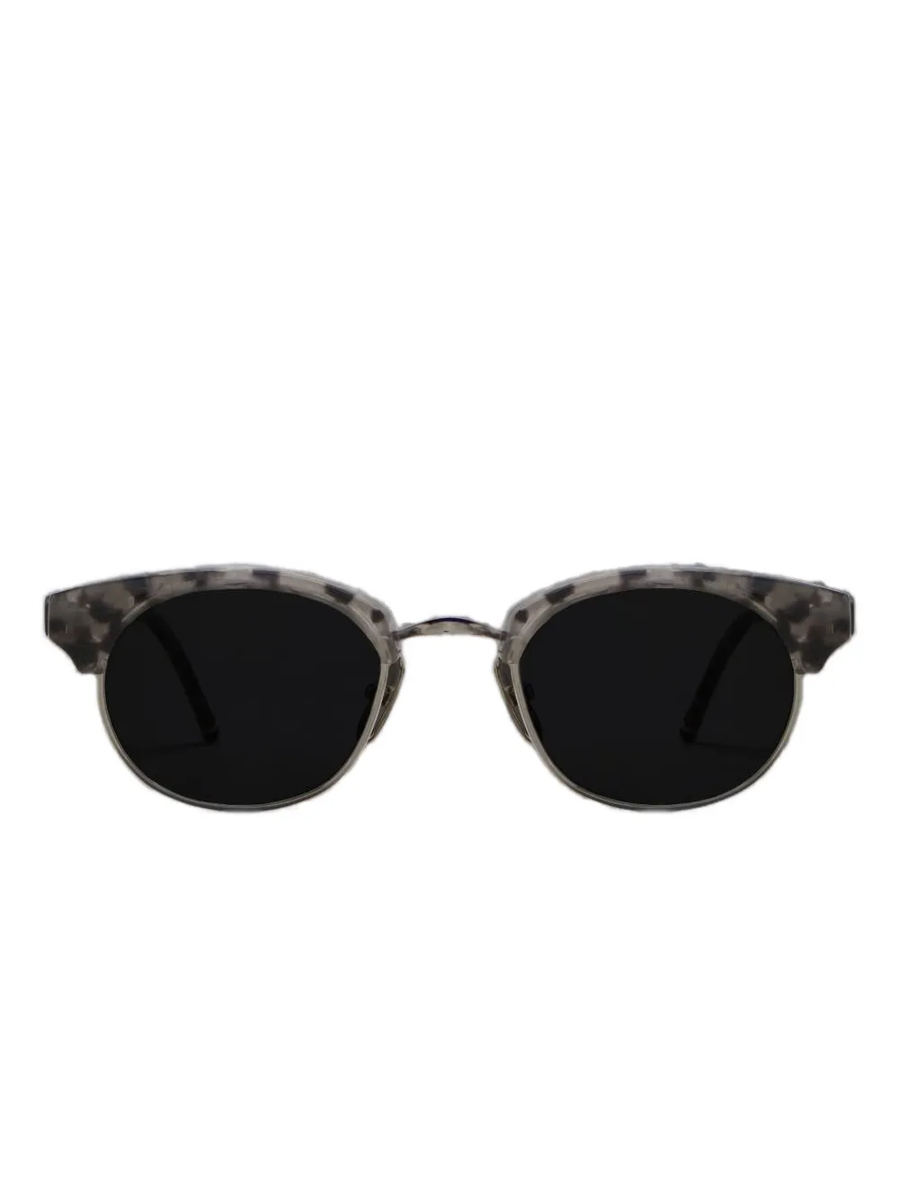 Thom Browne Oval-frame Sunglasses In Green