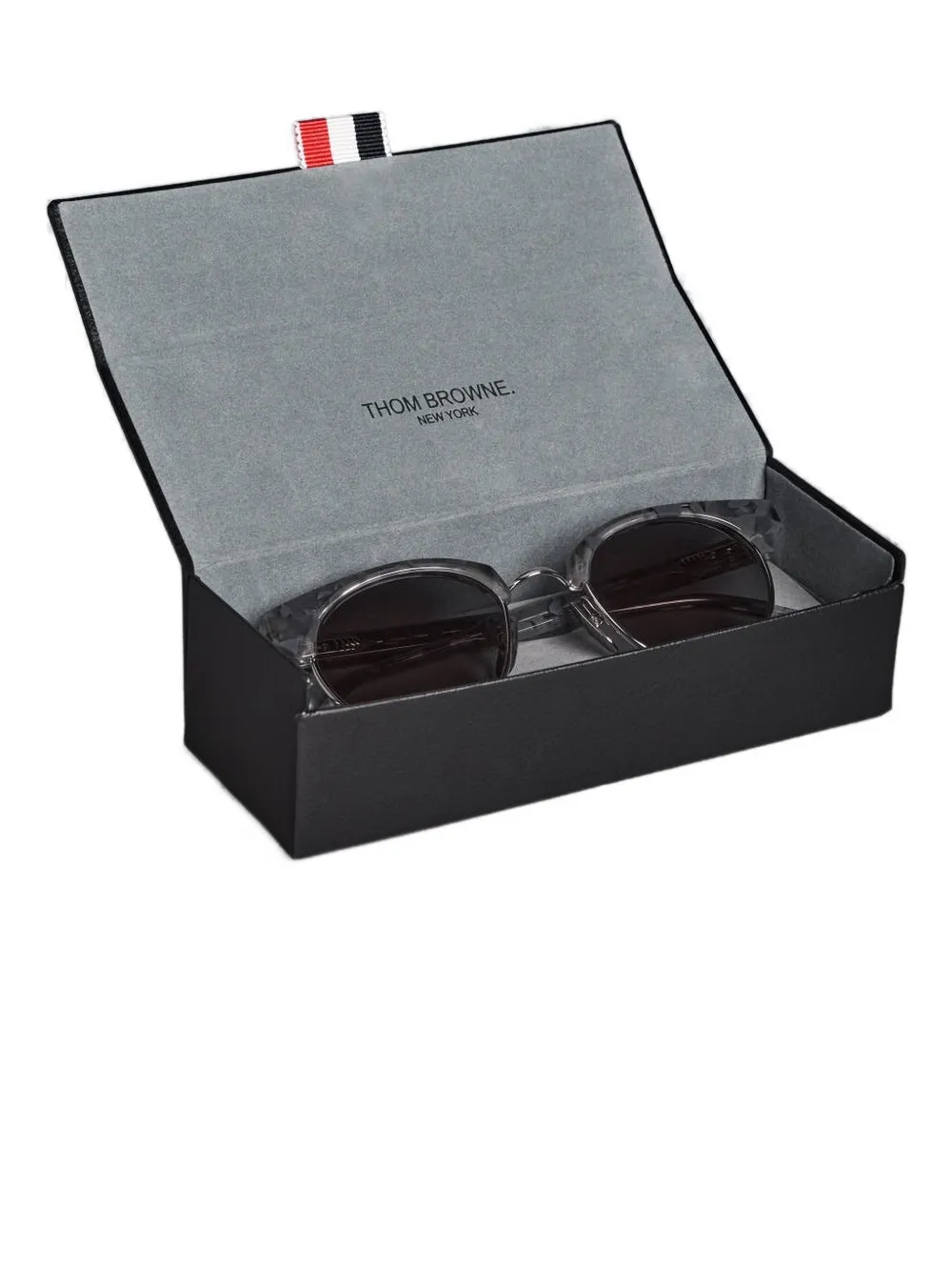 Thom Browne Oval-frame Sunglasses In Black