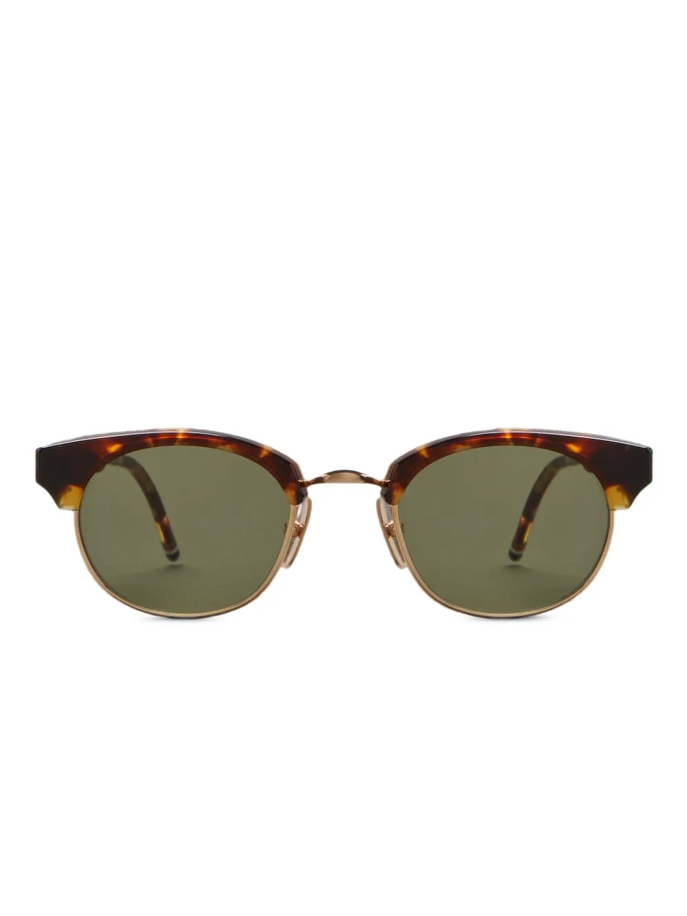 Thom Browne Eyewear tortoiseshell Clubmaster-frame sunglasses | Brown | Image 1