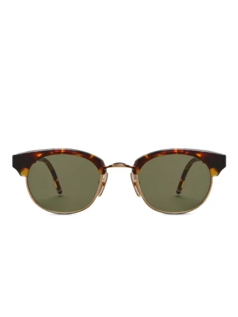 Thom Browne Eyewear tortoiseshell Clubmaster-frame sunglasses