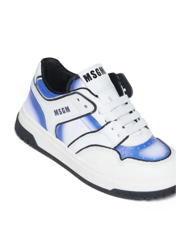 MSGM Kids colour-block Leather Sneakers | White | FARFETCH
