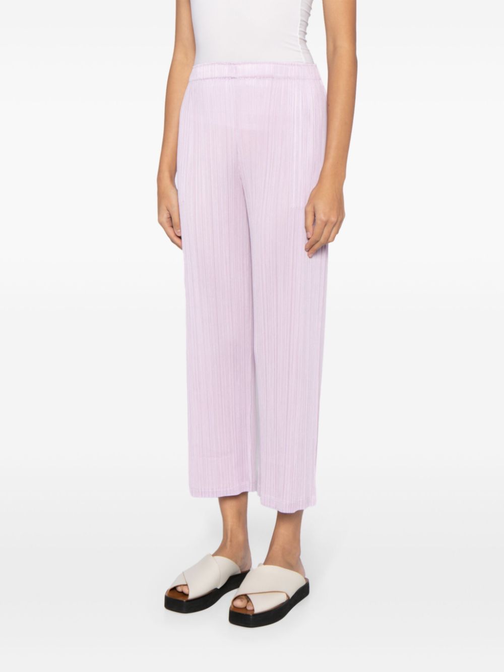 Shop Issey Miyake Monthly Colors December Plissé Trousers In Purple