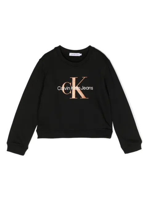 Calvin Klein Kids glitter logo-print sweatshirt