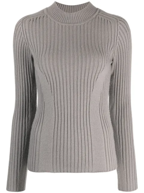 Calvin Klein suéter tejido de canalé con cuello falso