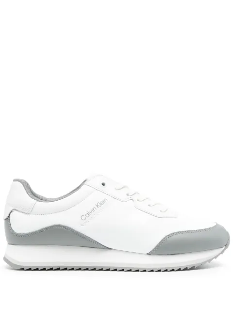 Calvin Klein contrasting-panel leather sneakers 