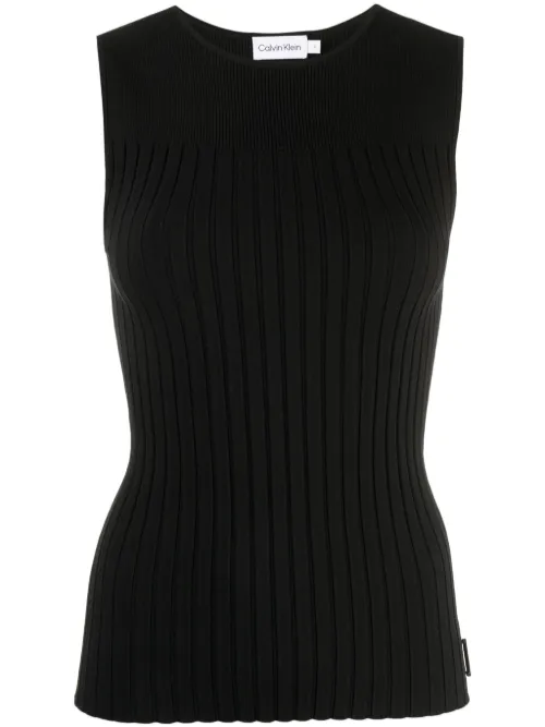 Haut sans manches à design nervuré - Calvin Klein - Modalova