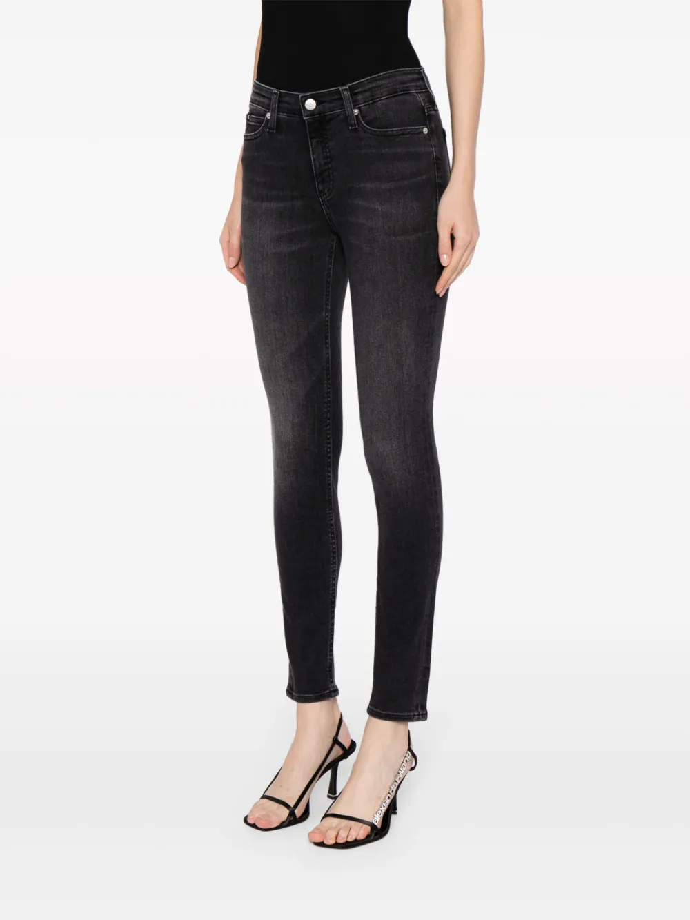 Calvin Klein Jeans Mid waist skinny jeans Zwart